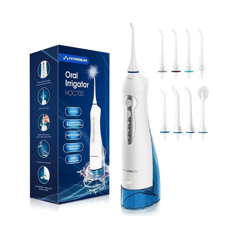 Hangsun Water Flosser Cordless Oral Irrigator Rechargeable Dental Water Jet HOC700 B07VQRDGXV