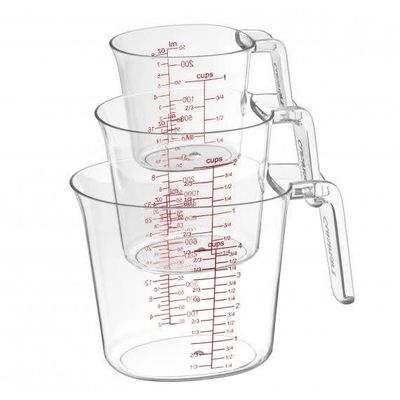CUISINART – 3-Piece Nesting Liquid Measuring Cup Set – Clear