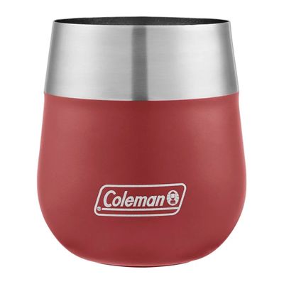 COLEMAN – Claret 13 oz Insulated Stainless Steel Wine Glass – Heritage Red