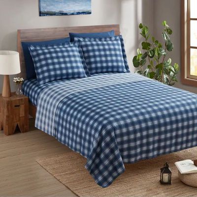 Clara Clark Full- Checker Blue CCprntshtf-ckblu
