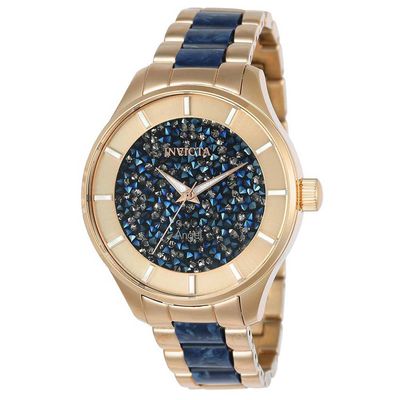 Invicta Angel Women's Watch - 40mm, Rose Gold, Blue 24662