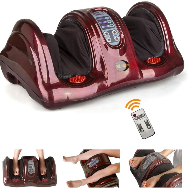 H&B LUXURIES – Shiatsu Foot Massager with Remote Controller – Red H&B LUXURIES – Shiatsu Foot Massager with Remote Controller – Red