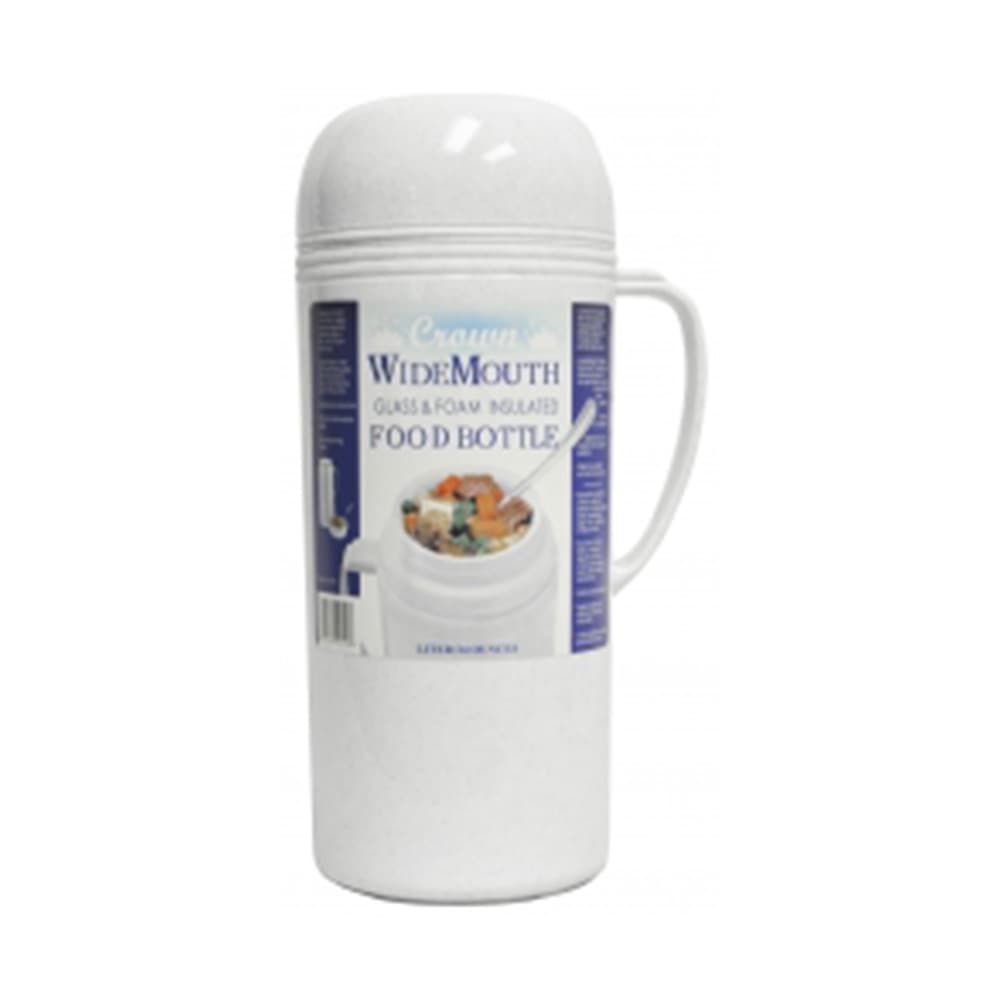 Brentwood RAZ10 Wide Mouth Glass Vacuum/Foam Insulated Food , 1.0-Liter