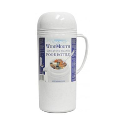 Brentwood RAZ10 Wide Mouth Glass Vacuum/Foam Insulated Food , 1.0-Liter