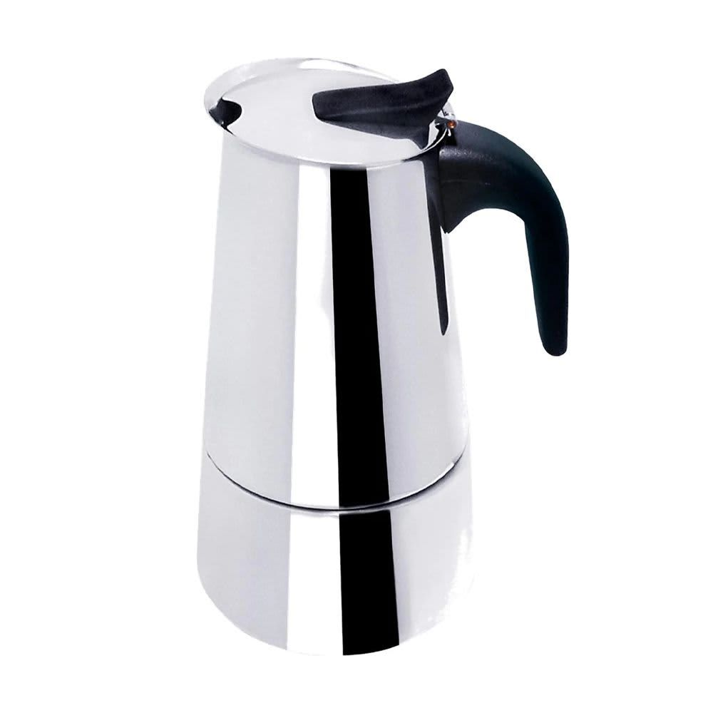 BENE CASA - Espresso Maker with black hanfle - Stainless steel