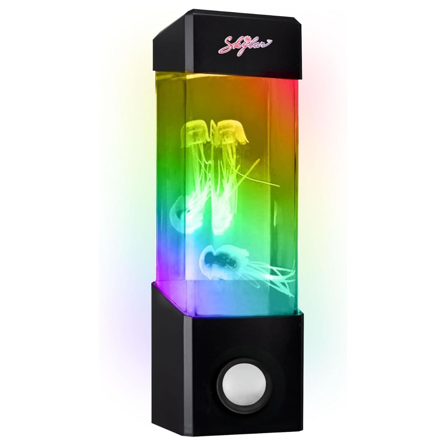 SKYLAR Jellyfish Musical Mood Light | Realistic Aquatic Motion, Built-in Wireless Bluetooth Speaker | 7-Color Cycle, Rechargeable Battery, Mini Aqaurium SK-SK8084