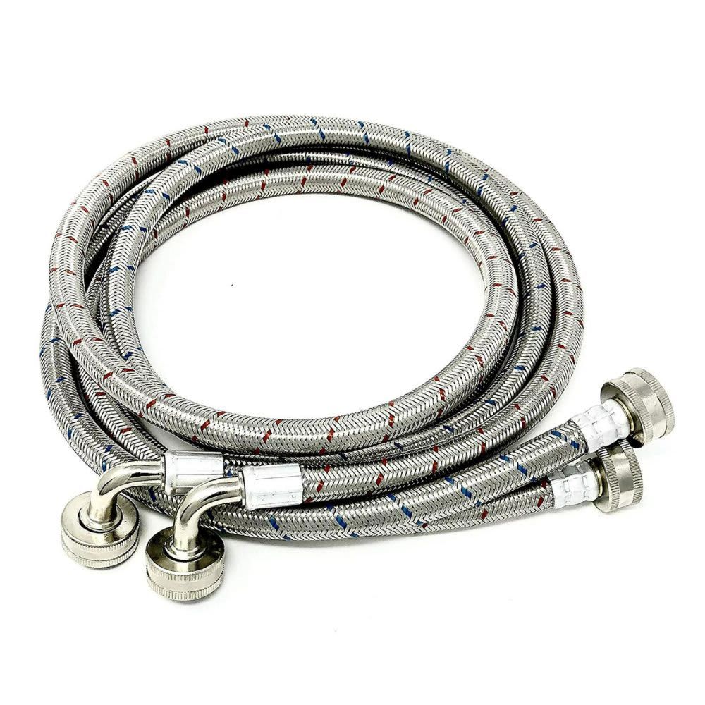 2-Pack Stainless Steel Washing Machine Hoses - 5 FT