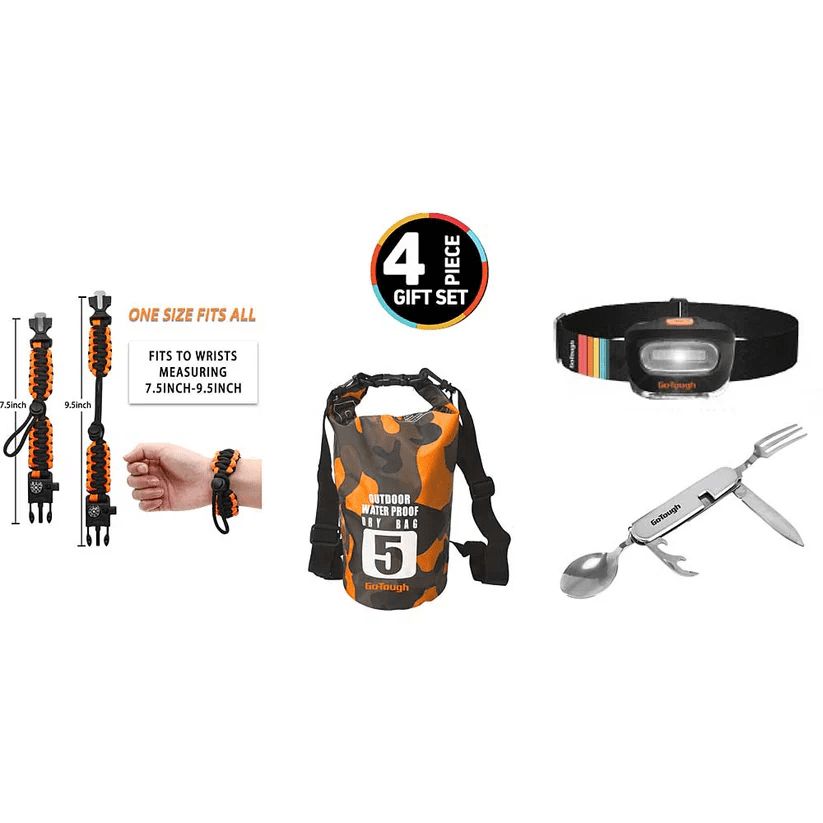GO TOUGH 4PC OVERNIGHT TREKKING KIT GOT-GT7081