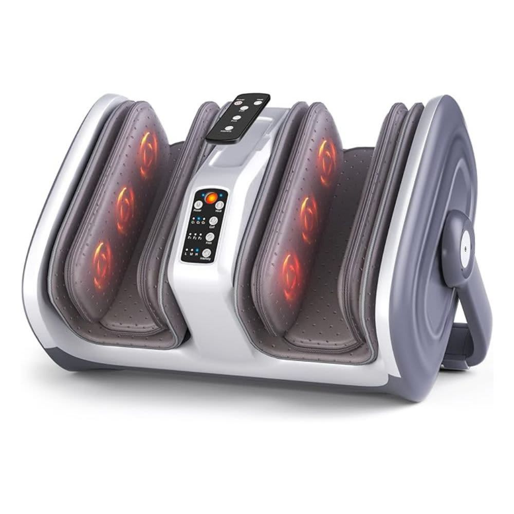 Foot Massager Machine with Heat, Shiatsu Massage System- Deep Scraping/ Rolling/Kneading for Plantar Fasciitis, Blood Circulation B09WDB1JW1