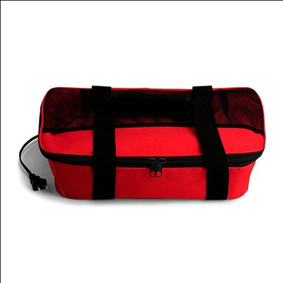 HOTLOGIC Food Warming Tote, Casserole Carrier 120V, Red