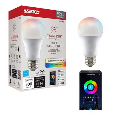 SATCO – WiFi Smart LED Bulb – RGB & Tunable White