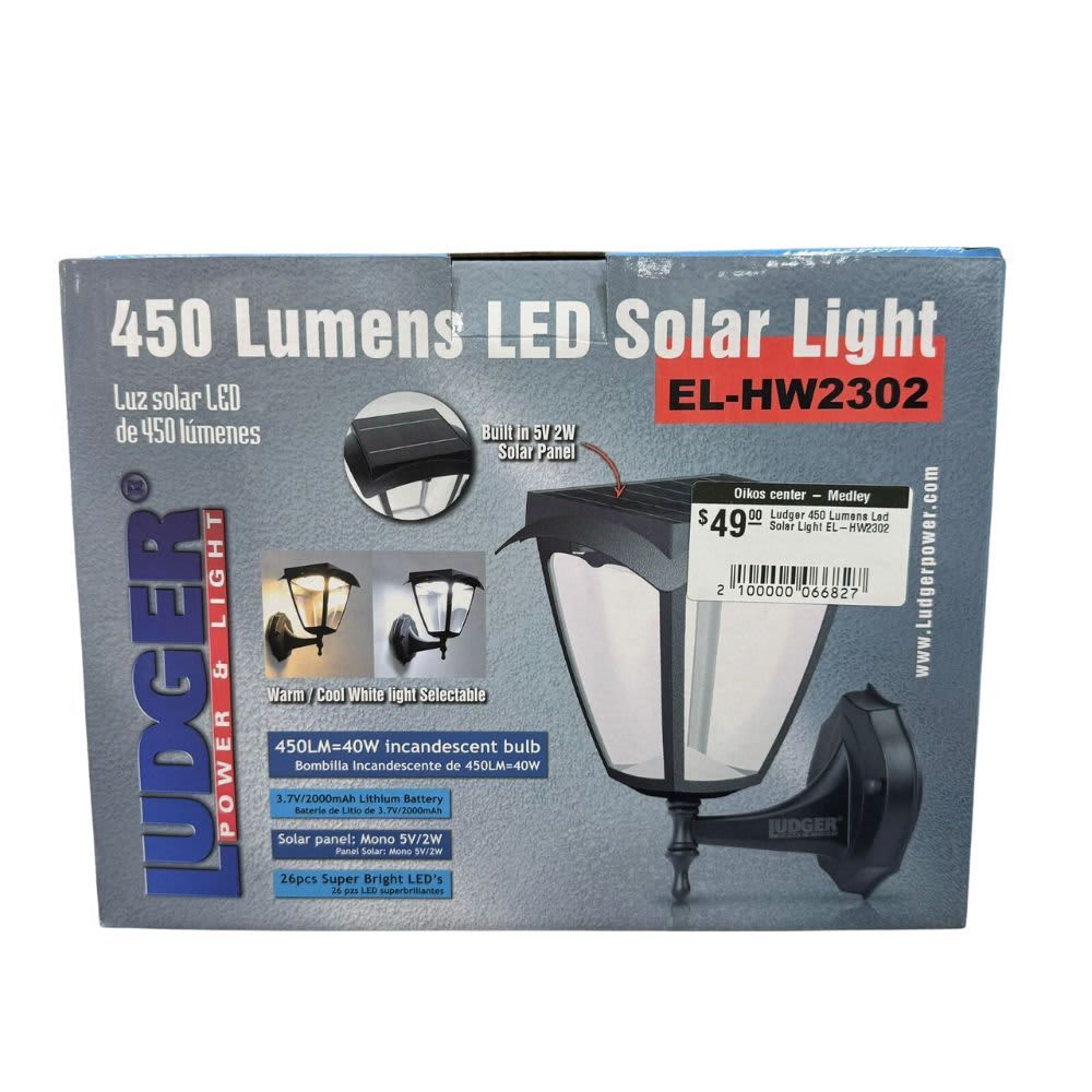 Ludger 450 Lumens Led Solar Light EL-HW2302