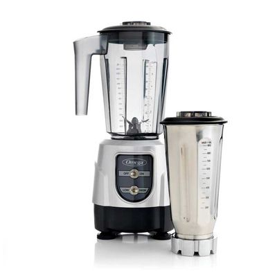 OMEGA BLENDER, 48OZ 2 JARS, SILVER  BL390S