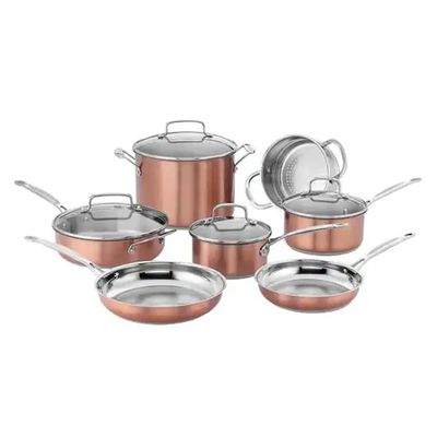 CUISINART – 11-Piece Stainless Steel Cookware Set