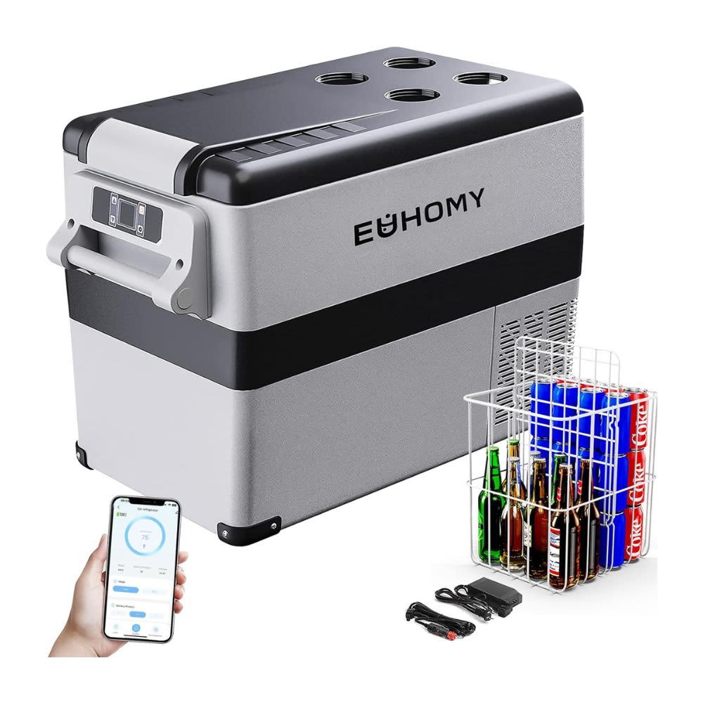 Euhomy 12 Volt 45 Liter Car Refrigerator With Bluetooth App Control, 12/24v Dc & 110v Ac, Portable Freezer Fridge Cooler B08N634S2M