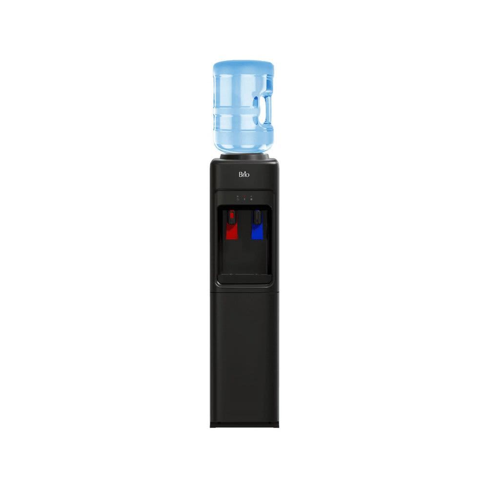 Brio Slimline Top-Load Water Dispenser for 3 & 5 Gallon Bottles, Paddle Dispensing, Hot & Cold CLTL320BSL