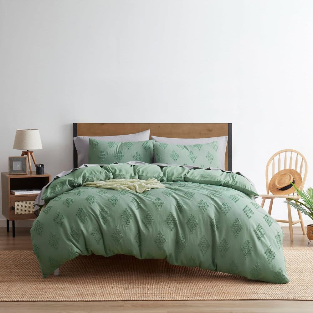 NESTL – Boho Tufted Embroidery Duvet Cover – Queen NESTL – Boho Tufted Embroidery Duvet Cover – Queen