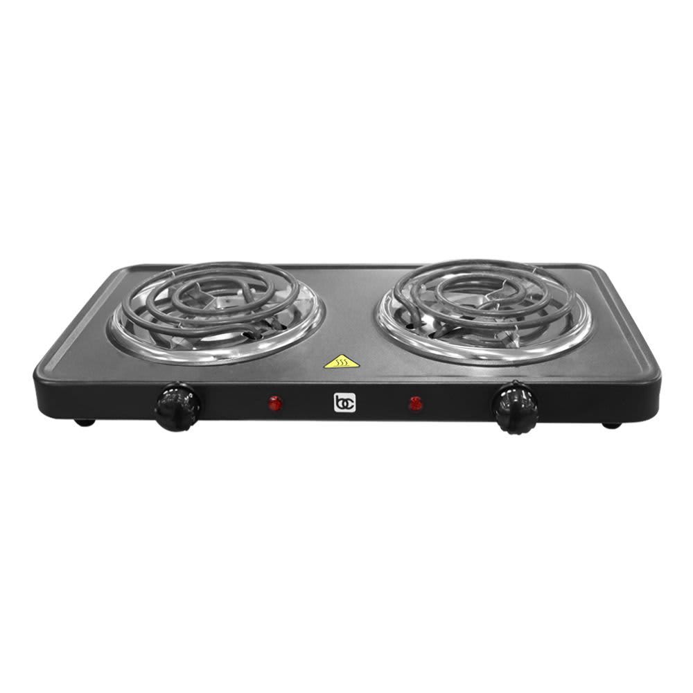 BENE CASA – 1,800 W Stainless Steel Double Electric Burner – Black
