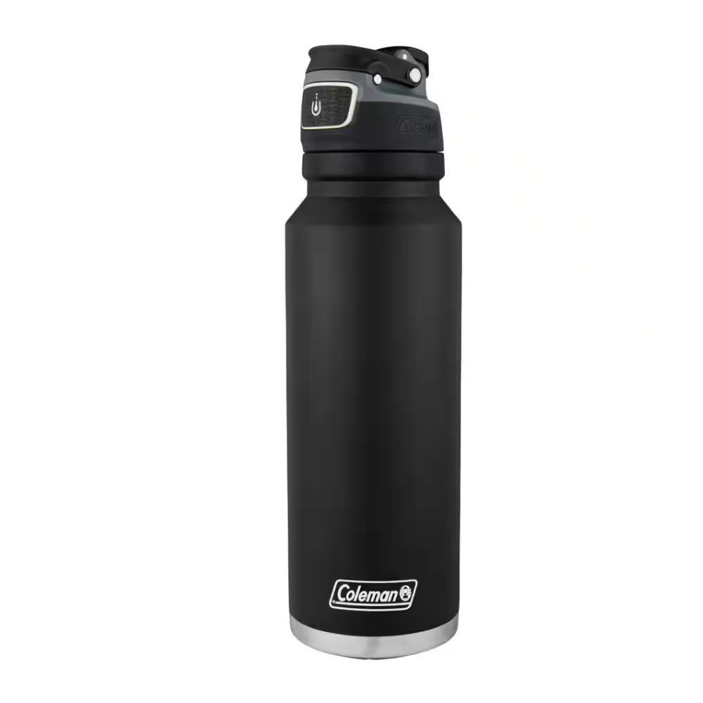 Coleman 24 oz. Black Autoseal FreeFlow Stainless Steel Insulated Water Bottle 2018748