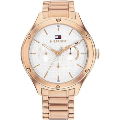 Tommy Hilfiger Women's Quartz Multi-Function Watch with Silver White Dial 1782682