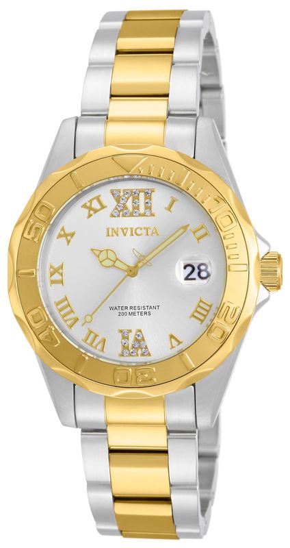 Invicta Pro Diver Women's Watch - 38mm, Steel, Gold (12852)
