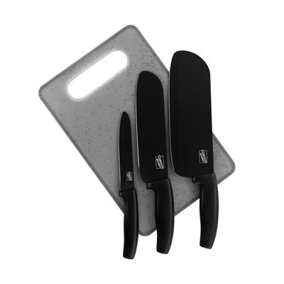 Gibson Home Edge Craft Nonstick Stainless Steel Knife Set with Cutting Board 128699.04 Gibson Home Edge Craft Nonstick Stainless Steel Knife Set with Cutting Board 128699.04