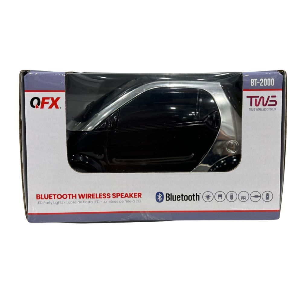 QFX Small Car Shape Bluetooth Speaker BT-2000-BLK