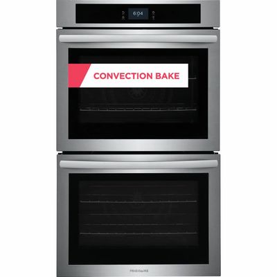 Frigidaire – 10.6 Cu. Ft. Double Electric Wall Oven with Fan Convection – Stainless Steel