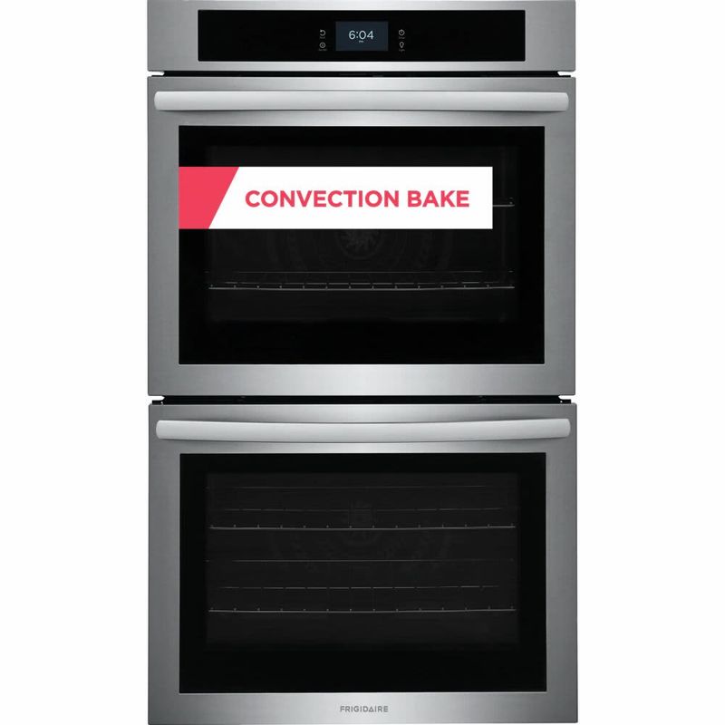 Frigidaire – 10.6 Cu. Ft. Double Electric Wall Oven with Fan Convection – Stainless Steel