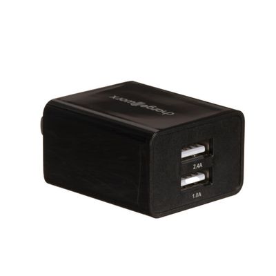 Chargeworx 2.1A Dual USB Wall Charger, Black CHA-CX2603BK
