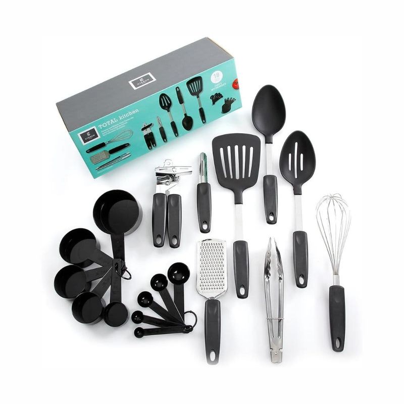 GIBSON – Chefs Better Basics 18-Piece Gadgets & Tools Combo Set – Black