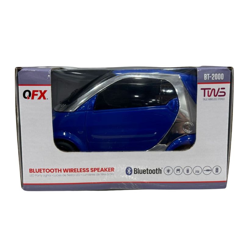 QFX – Small Car Shape Bluetooth Speaker BT-2000-BLU