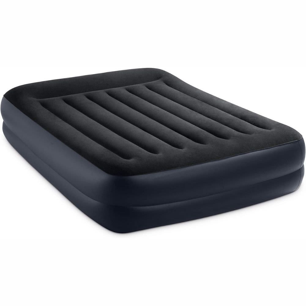 Intex 64123ED Dura-Beam Plus Pillow Rest Air Mattress: Fiber-Tech – Queen Size – Built-in Electric Pump – 16.5in Intex 64123ED Dura-Beam Plus Pillow Rest Air Mattress: Fiber-Tech – Queen Size – Built-in Electric Pump – 16.5in