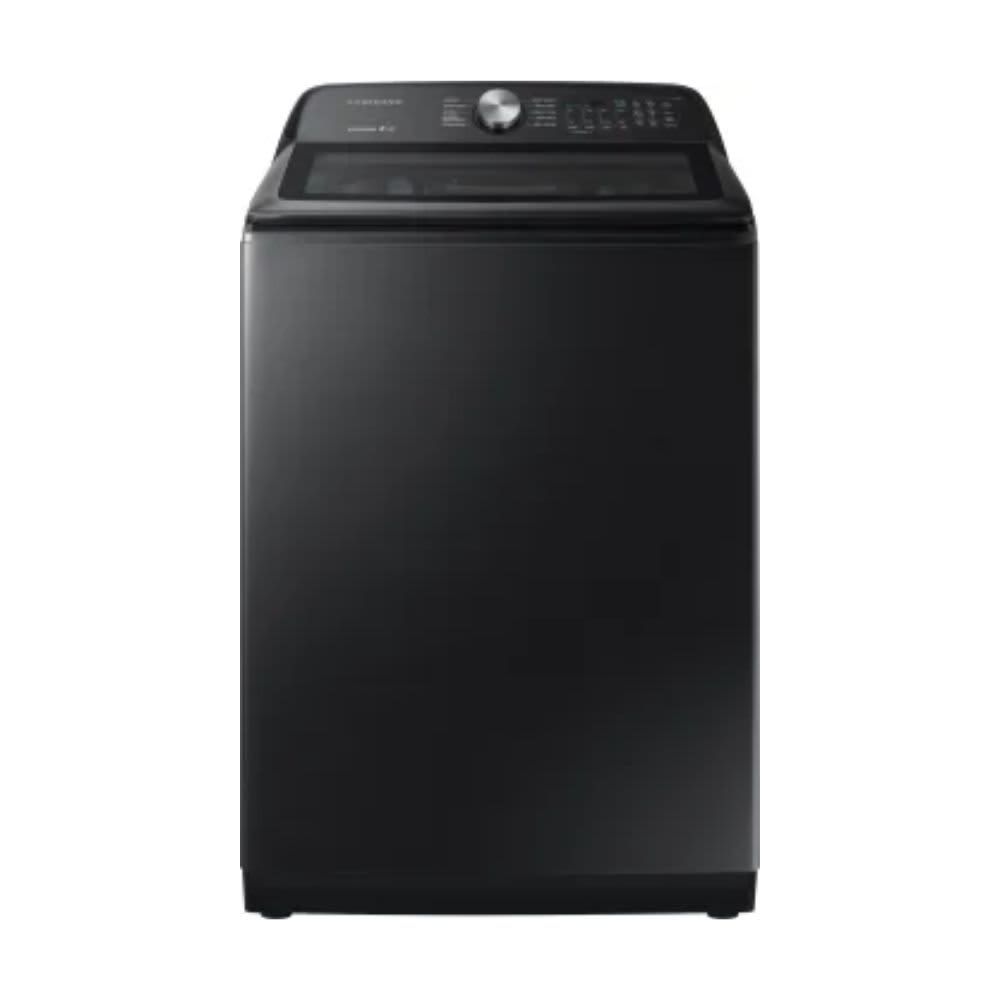 Samsung 5.0 cu.ft. High-Efficiency Top Load Washer with Active Water Jet in Brushed Black WA50R5200AV