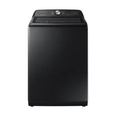 Samsung 5.0 cu.ft. High-Efficiency Top Load Washer with Active Water Jet in Brushed Black WA50R5200AV