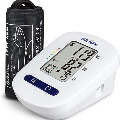 Sejoy Blood Pressure Machine Upper Arm Accurate Adjustable Digital BP Cuff Monitor Kit Large Backlit Display 120 Sets Memory