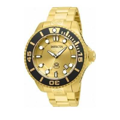 Watch Invicta Pro Diver Men 47mm Stainless Steel Gold 19807
