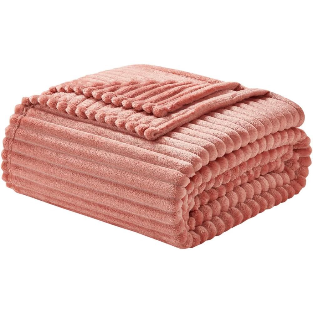 NESTL – Plush Blanket Queen 90"x90" – Misty Rose