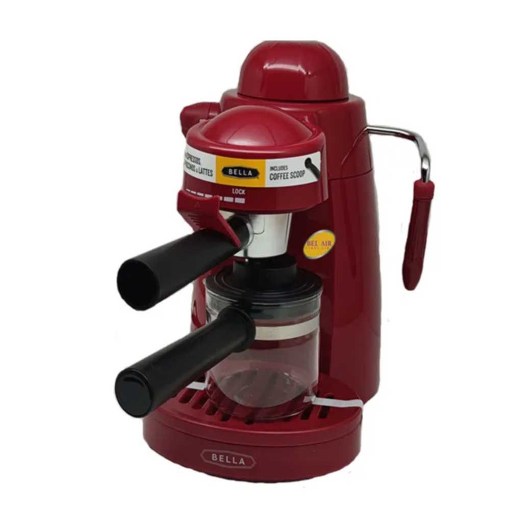 BELLA STEAM ESPRESSO MAKER, 5 BAR, RED 17240