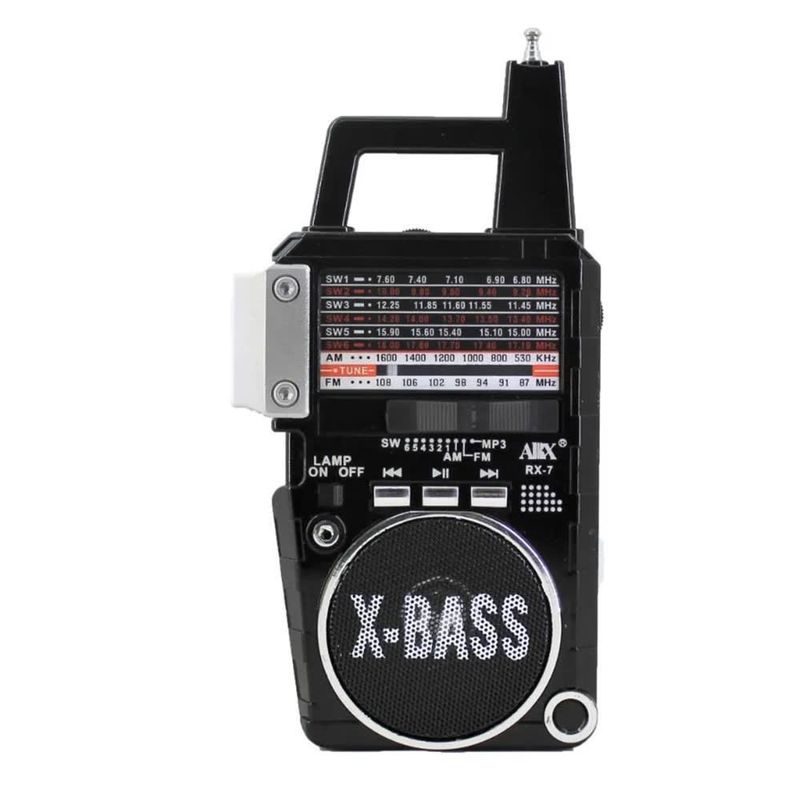 AAUDIOBOX – 8‑Band Portable Radio RX‑7 – Black