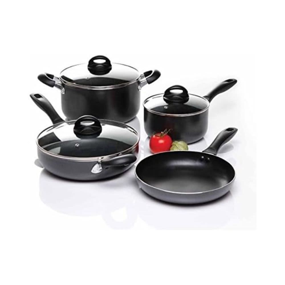 OSTER – Claiborne 7-Piece Cookware Set, Multi-Size – Black