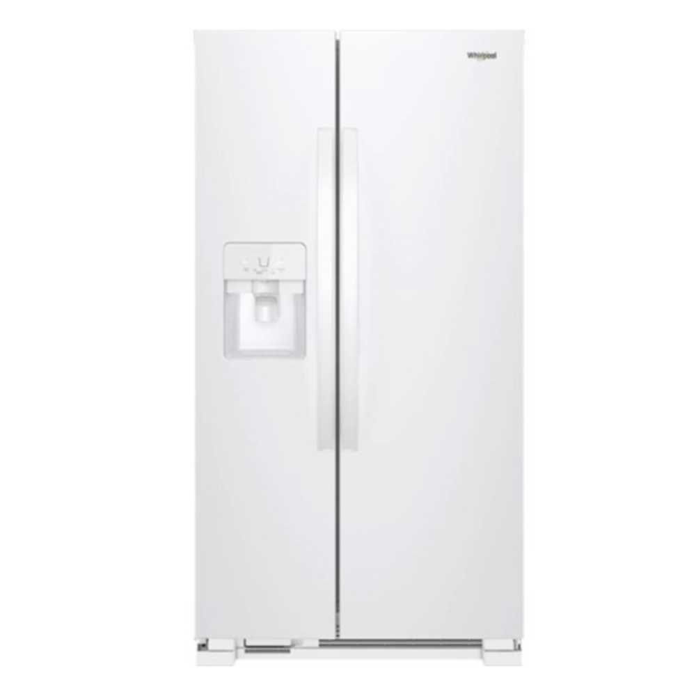 Whirlpool - 24.6 Cu. Ft. Side-by-Side Refrigerator with Water and Ice Dispenser - White  WRS325SDHW