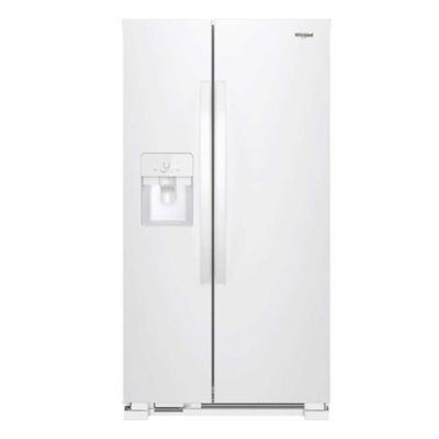 Whirlpool - 24.6 Cu. Ft. Side-by-Side Refrigerator with Water and Ice Dispenser - White  WRS325SDHW