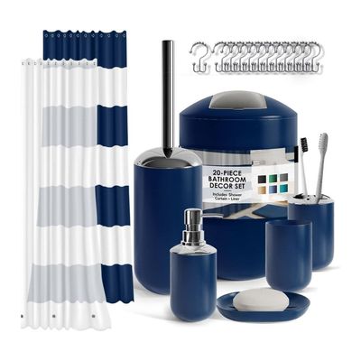 Clara Clark Bathroom Set - Navy Blue CCBTHSTNB