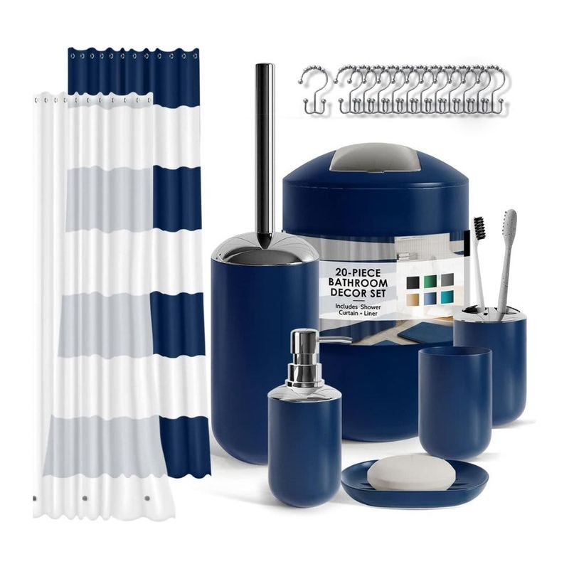 Clara Clark Bathroom Set - Navy Blue CCBTHSTNB