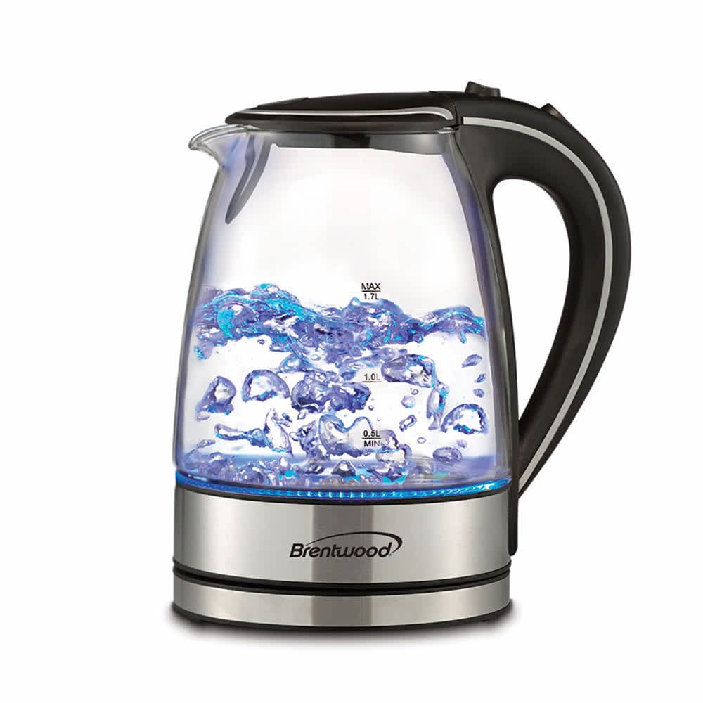 BRENTWOOD – 1.7 L Cordless Glass Electric Kettle – Black