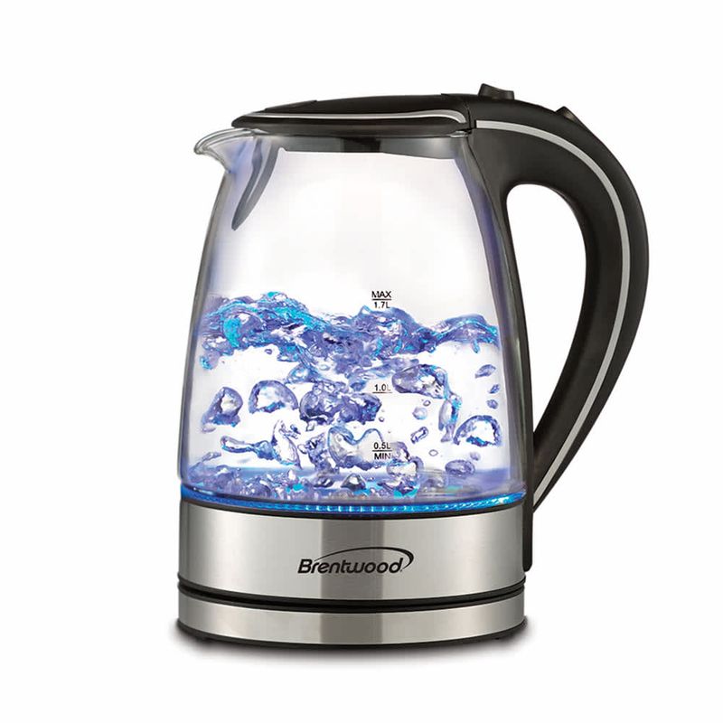 BRENTWOOD – 1.7 L Cordless Glass Electric Kettle – Black