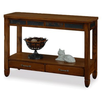 SLATESTONE RUSTIC OAK SOFA TABLE 10933