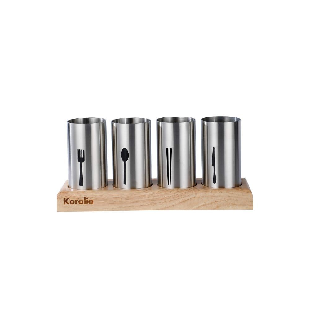 KORALIA – Flatware & Silverware Organizer Caddy – Silver