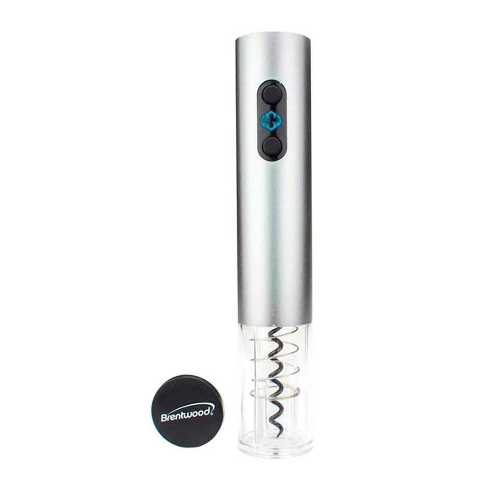 BRENTWOOD – Portable Electric Wine Bottle Opener – Silver